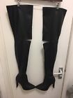 Missguided Thigh High Over The Knee Boots Socks Fetish Pointy Black Sexy Pu 5 38