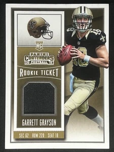 GARRETT GRAYSON 2015 Panini Contenders Rookie Ticket RC Worn Jersey Relic - Picture 1 of 2