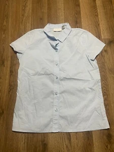 The Children's Place Shirt, Girls Size 14, Blue, Button Up, Short Sleeve - Picture 1 of 7