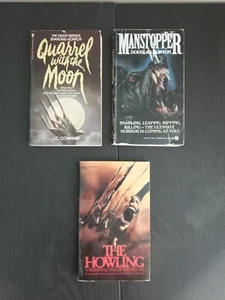 THE HOWLING, MANSTOPPER & QUARREL WITH THE MOON vtg horror Gary BRANDNER - READ - Picture 1 of 12