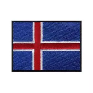 ISLAND FLAGGE AUFBÜGELN AUFNÄHER 3" bestickte Applikation Nordic Pride National Emblem - Bild 1 von 2