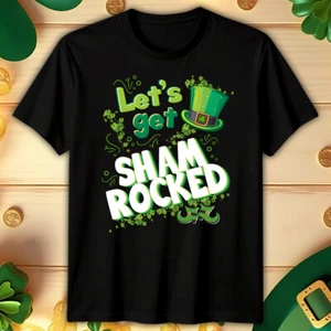 Let's Get Shamrocked Hombres Mujeres Divertidas Camisetas Día de San Patricio Camiseta Irlandesa #STPD - Imagen 1 de 20