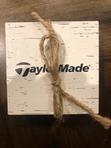 Taylormade Stealth Spider Drink Coasters Wood Authentic Limited Rare Item Set 4 - Picture 1 of 3