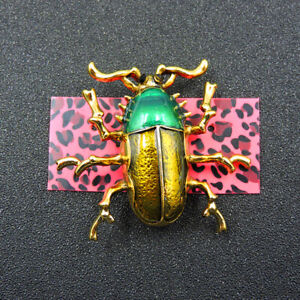 New Fashion Betsey Johnson Lovely Yellow Enamel Beetle Charm Brooch Pin Gift