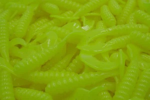 4" Yellow Twister Tail Grubs Walleye Bass Soft Plastic Fishing Lures - Picture 1 of 1