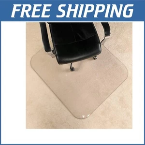 Heavy Duty 47" x 40" Crystal Clear Chair Mat - Ideal for Carpet & Hard Surfaces - Picture 1 of 8