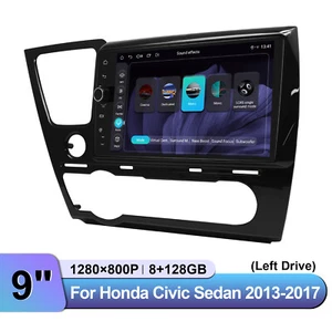 9 Inch Android 13 Car Stereo for Honda Civic 2013-2017 Support Lanewatch Camera - Picture 1 of 16