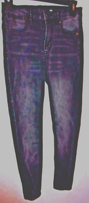 Celebrity Pink Gray Stretch Pants Mid Rise Skinny Legs Junior Size 5/27  - Image 1 of 4