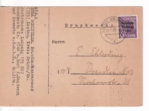 SBZ, Mi.183 Lastau Kr Grimma 18.10.48, FaltDrs - Picture 1 of 2
