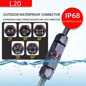 IP68 Impermeable L20 2/3/4/5/6Pin Abrazaderas Eléctricas Enchufe Conector Tornillo - Imagen 1 de 10