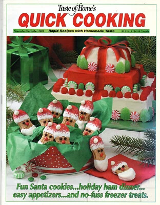 Taste of Home's QUICK COOKING Magazine November/December 2003 Fun Santa Cookies - Image 1 of 2