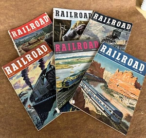RIVISTA FERROVIARIA VINTAGE ~ 6 numeri: febbraio, dicembre 1948 e gennaio, luglio, agosto, dicembre 1949 - Foto 1 di 24