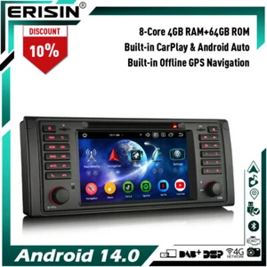 Android 14 8-Core 64GB Autoradio DVD Per BMW Serie 5 E39 M5 BT 5.0 GPS DAB+ Wifi - Bild 1 von 24