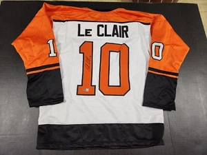 JOHN LECLAIR Signed Autographed Philadelphia Custom XL Hockey Jersey Beckett COA - Picture 1 of 1