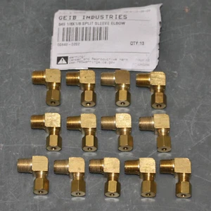 (13) Geib 90° Elbow Connector 00849-0202, 1/8" Pipe x 1/8" Compression Tube - Picture 1 of 5