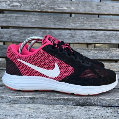 Nike Revolution 3 Schwarz Pink Turnschuhe Laufschuhe UK 6 EU 40 US 8,5 - Bild 1 von 4
