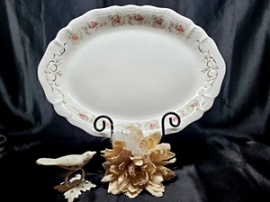 Antique Johnson Brothers Floral Large Oval Meat Serving Platter ~ 14.5" Long - Bild 1 von 8