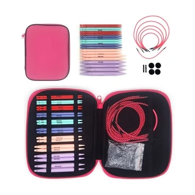 10Pairs Circular Knitting Needle Set with Case Interchangeable Knitting Needle - image 1 of 4
