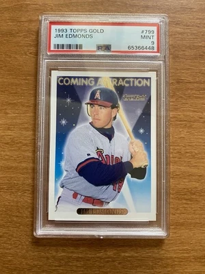 Topps Gold #799 1993 Jim Edmonds RC PSA 9 Foto 1 de 2