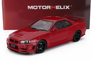 Motorhelix 1/18 Nissan Skyline GT-R (R34) Coupe 1999 Red M83411 - Picture 1 of 6