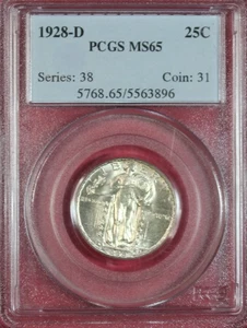 1928-D STANDING LIBERTY QUARTER PCGS MS65 - Bild 1 von 4