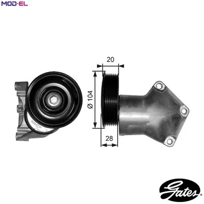 BELT TENSIONER VRIBBED BELT T38202 FOR MAZDA FORD FIESTA/Van/IV/Mk COURIER 1.2L - Image 1 of 4