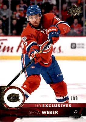 2017-18 Upper Deck #106 Shea Weber UD Exclusives #/100 - Image 1 of 2