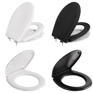 Toilettendeckel Absenkautomatik Toilettensitz Oval WC Sitz Duroplast Klodeckel - Bild 1 von 8