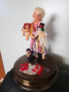 Vintage 1990 Annalee Collector Doll Seamstress Figure 3 Children & Snowman #1097 - Bild 1 von 12