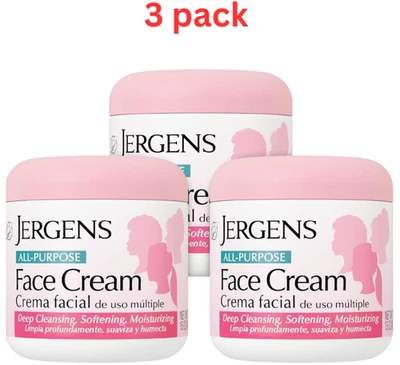 Crema facial de limpieza profunda Jergens All Purpose 15 oz paquete de 3 Foto 1 de 2