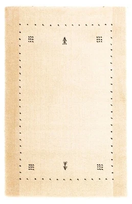 Morgenland Gabbeh Teppich - Loribaft Indus - 93 x 63 cm - beige - Bild 1 von 4