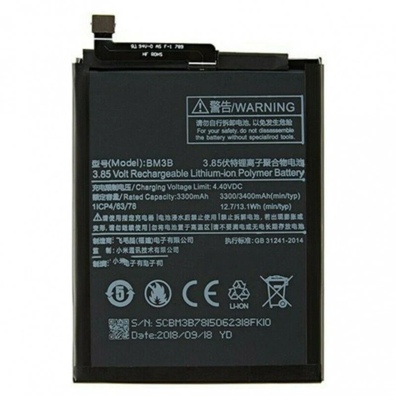 BATERIA INTERNA BM3B PARA XIAOMI MI MIX 2 2S 3300 mAh ALTA CAPACIDAD - Imagen 1 de 1