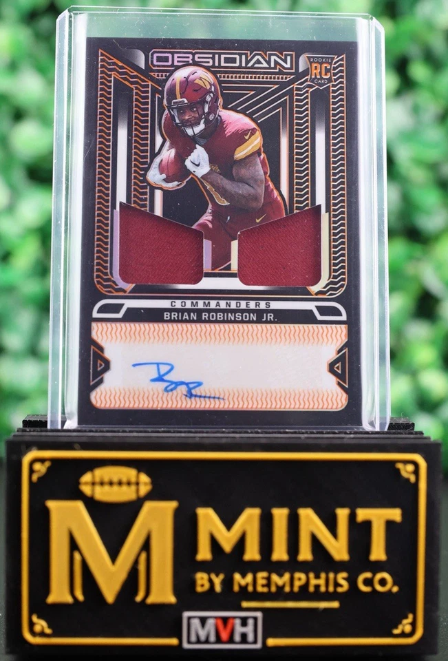 Brian Robinson Jr 2022 Obsidian Rookie Jersey Ink #RJI-BRO Electric /99 - Image 1 of 2