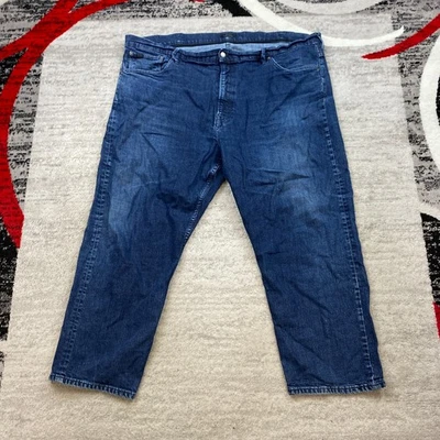 Vintage Polo Ralph Lauren Pants Mens 50B Big Blue Jeans Denim Pocket Prep 50x30 - Image 1 of 4