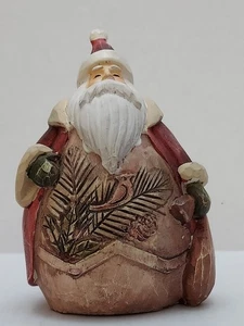 Vintage Resin Santa Claus Figure w/Cardinal On Belly - Picture 1 of 15