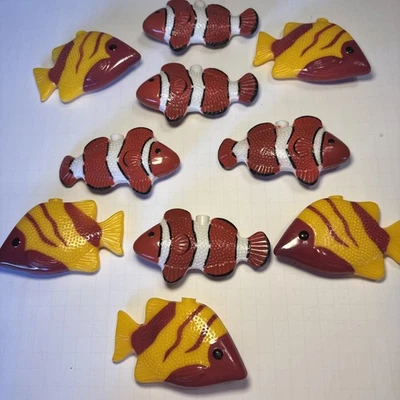 VTG TROPICAL FISH Blow Mold Light Covers Camping Tiki Patio Party RV - Image 1 of 4