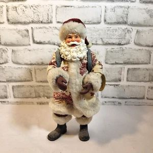 Vintage Clothtique Possible Dreams Saint Nicholas Santa with Backpack 10.5" - Picture 1 of 9