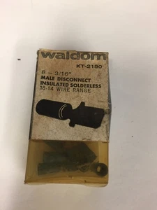 WALDOM KT-2190 MALE DISCONNECT 18-14 WIRE 3/16" 8 PCS NOS - Picture 1 of 1