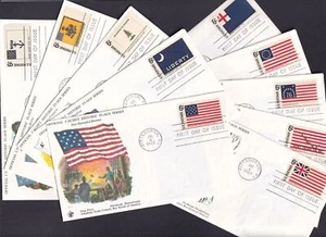 1968 Historic Flags Sc 1345-1354 set of 10 with ATCBSA Boy Scouts cachets folio - Picture 1 of 6