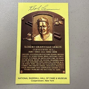Bob Lemon- SIGNED Hall Of Fame Postcard - Curated Memorabilia COA - Picture 1 of 3