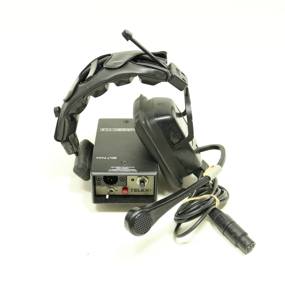 Telex IC-1/ LS Wired 2 Way Studio Intercom Belt Pack w Telex PH-1 Single Headset - Image 1 of 4