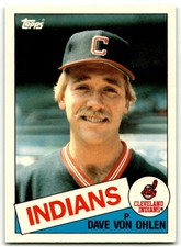 1985 TOPPS TRADED DAVE VON OHLEN CLEVELAND INDIANS #127T
