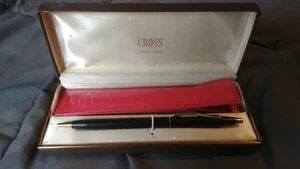 Elegant Boxed 14 Kt Gold Filled Cross Pen Lucky Red Leather Case Luxury  - Picture 1 of 5