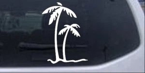 Calcomanía Calcomanía Pegatina Blanca 6X4.5 para Coche Camión Camión Ventana Palm Trees - Imagen 1 de 1