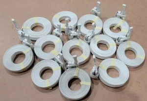 (12 Pack) Pre-Cut Poly Straps. White. 1/2" x 15' Buckle Strapping Banding - Picture 1 of 1