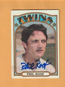 Phil Roof Minnesota Twins AUTO Signed 1972 Topps Paducah Kentucky 2T - Bild 1 von 2