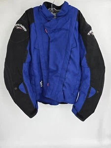 Teknic Motorcycle Jacket Mens Size L 42/52 Blue Removable Layers Zip-Pockets - Picture 1 of 18