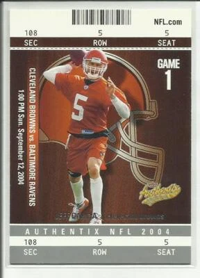2004 Fleer Authentix #74 Jeff Garcia Cleveland Browns - Image 1 of 2