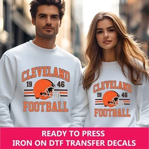 Cleveland Estilo Retro Hierro en Transferencia, Listo para Presionar Transferencia DTF - Imagen 1 de 4