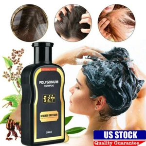 200ml Polygonum Multiflorum Shampoo Reverse Grey Hair Darkening Natural Shampoo - Picture 1 of 15